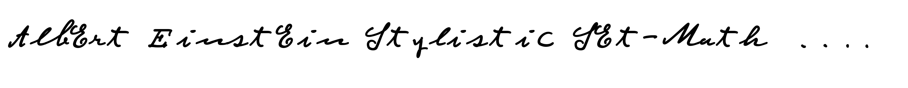 Albert Einstein Stylistic Set-Math 99 Heavy
